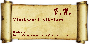 Viszkocsil Nikolett névjegykártya