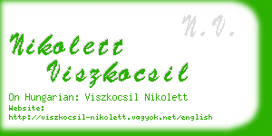 nikolett viszkocsil business card